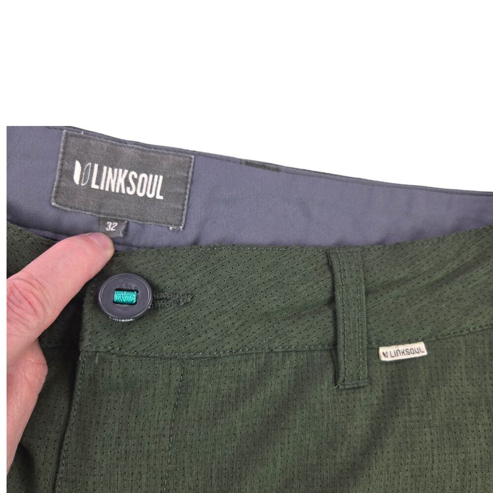 Linksoul | Dark Green 10" Boardwalker AC Hybrid Shorts | Size 32 - Picture 3 of 5